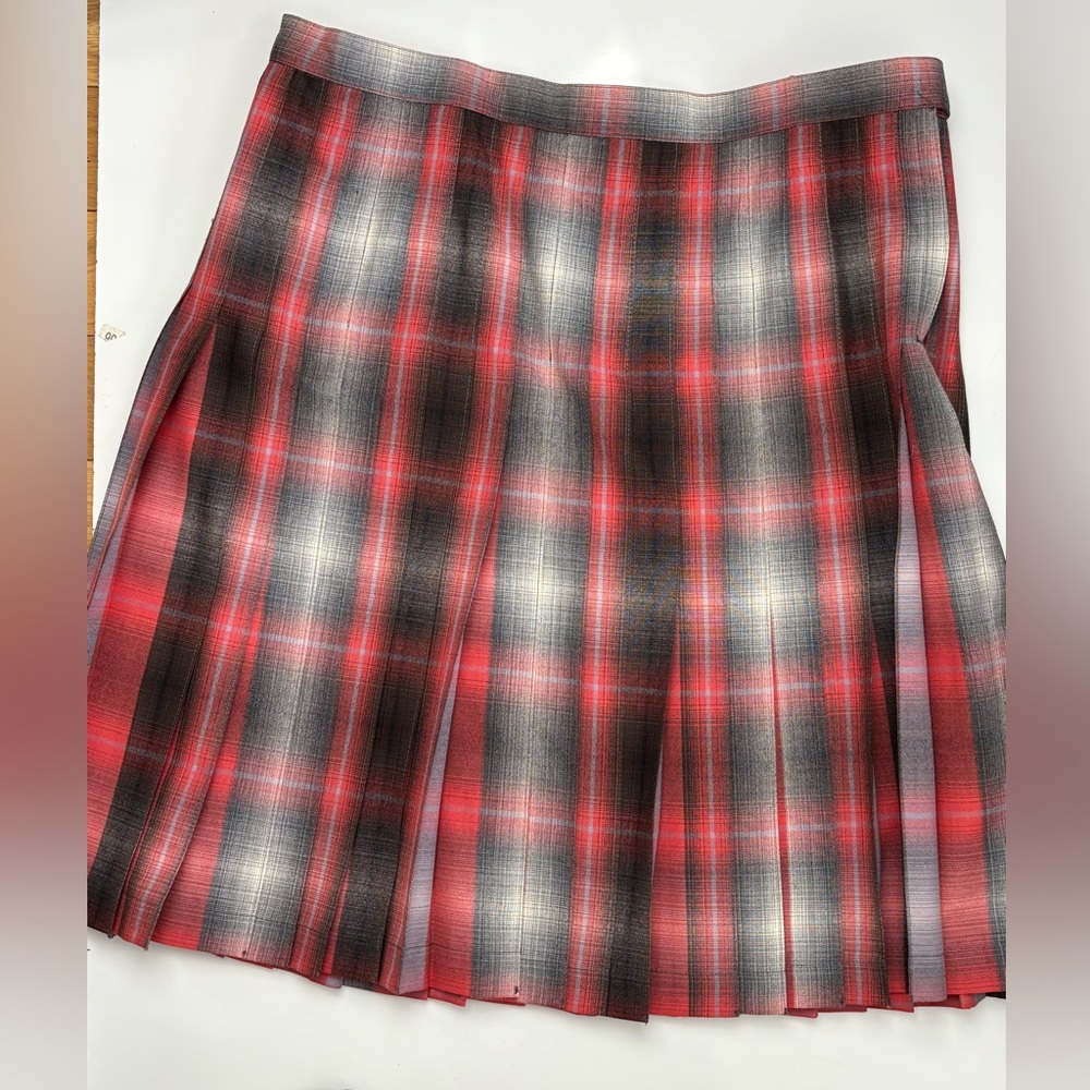 Pendleton Red and Black Plaid Skirt